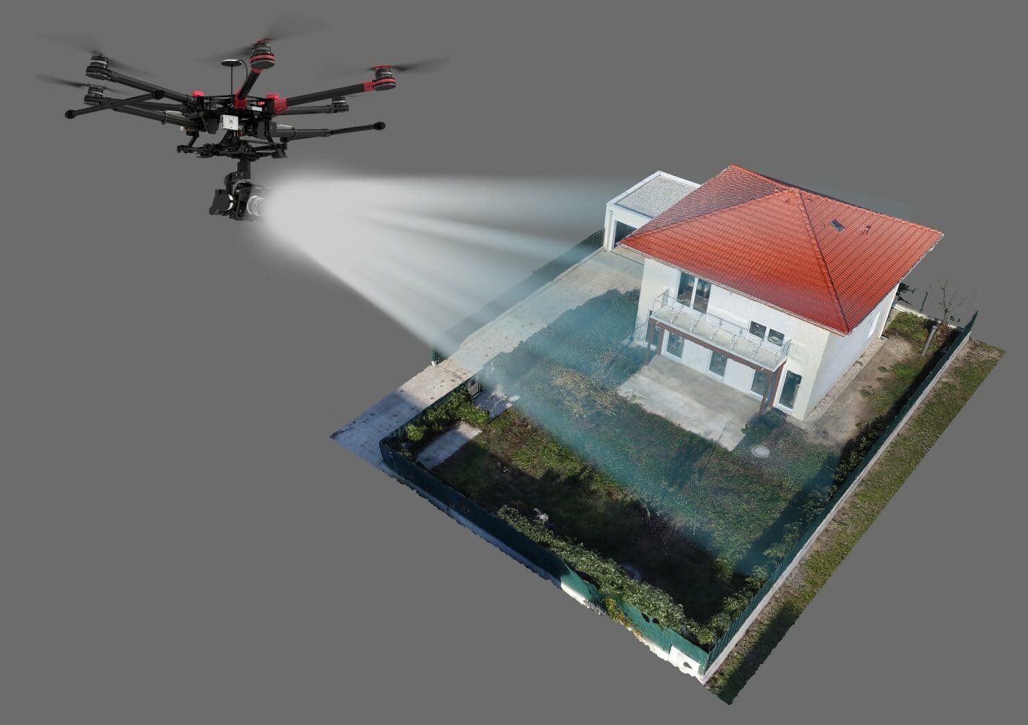 Dach mit Drohne effizient und genau vermessen