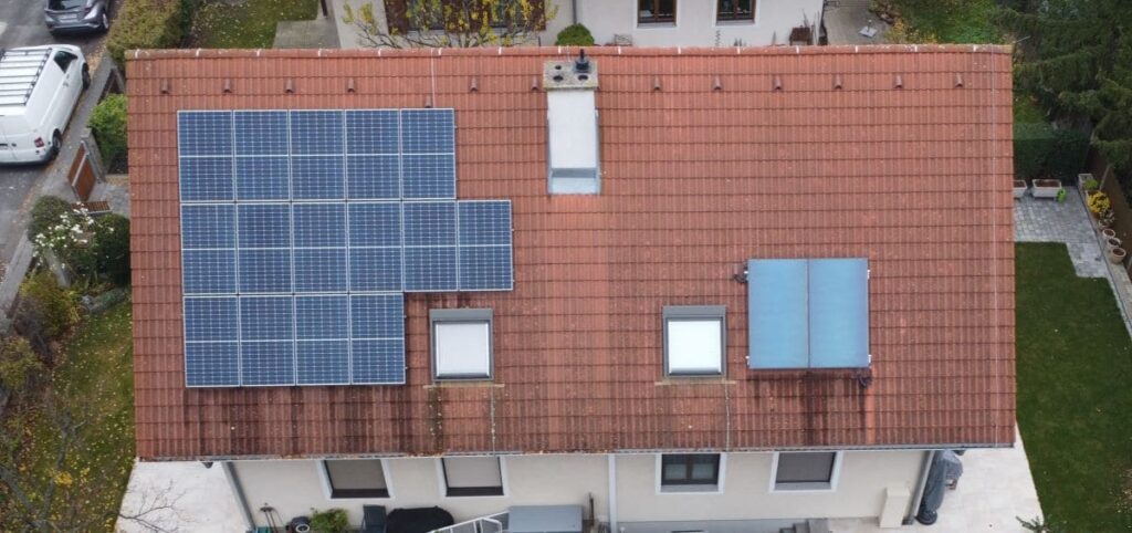 PV-Dachbelegung vergleich von Doppelhaushälften